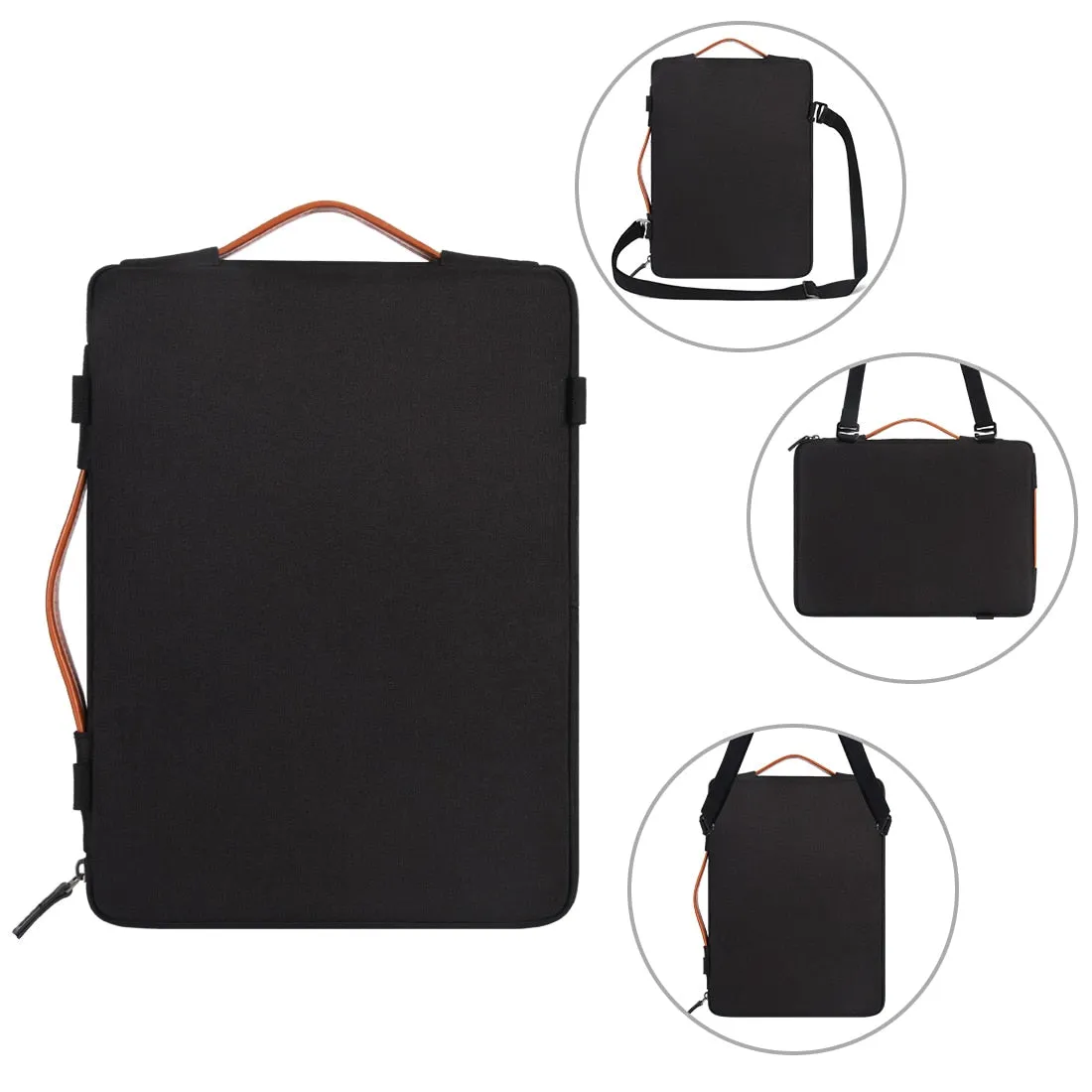 Lecoinpochette sacoche ordinateur noire polyester