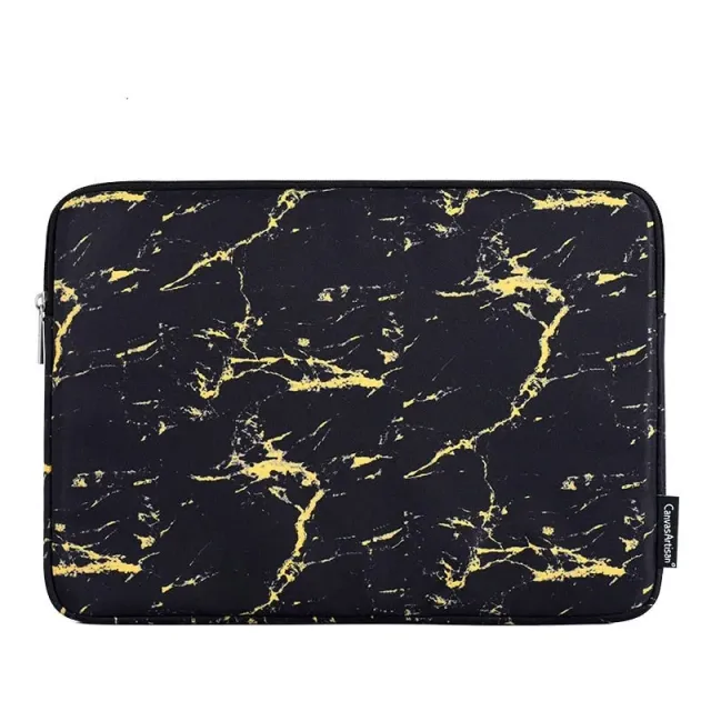 Lecoinpochette Gold pochette ordinateur marbre noir-doré 17,3 pouces