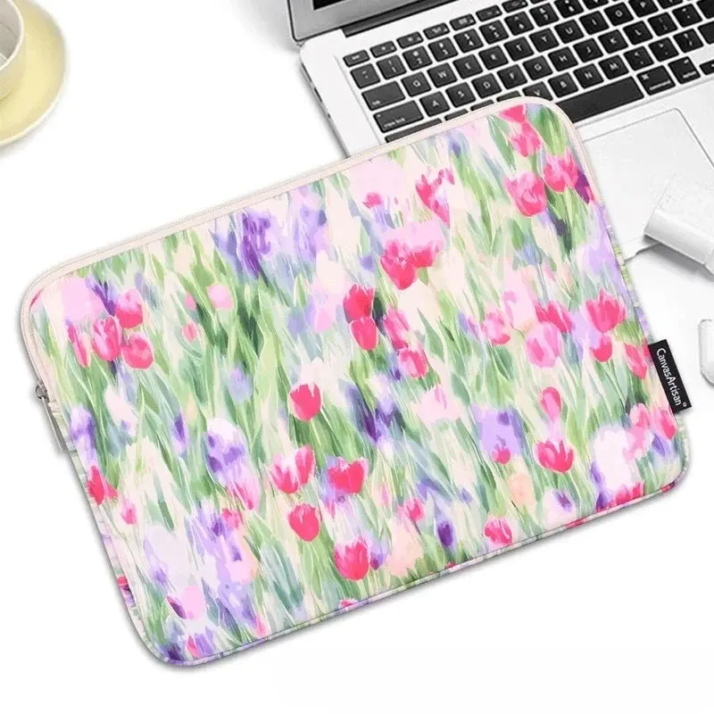 Lecoinpochette Tulipe housse ordinateur fleurie