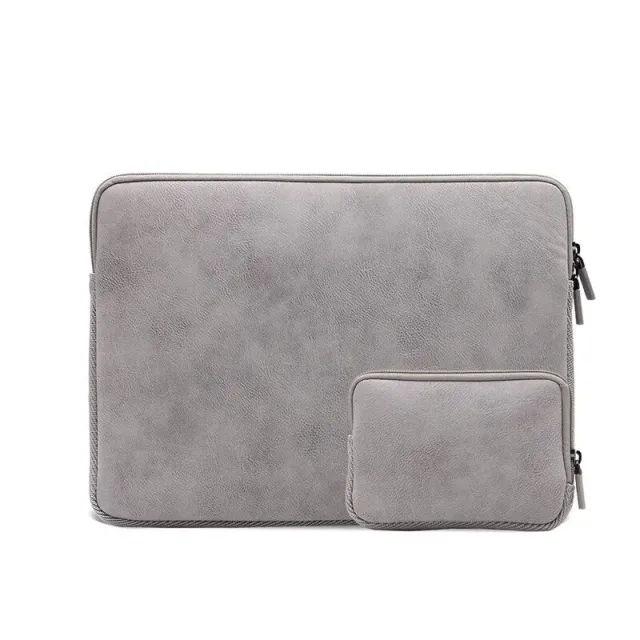 Lecoinpochette Mac Air 13 pouces housse ordinateur simili cuir gris