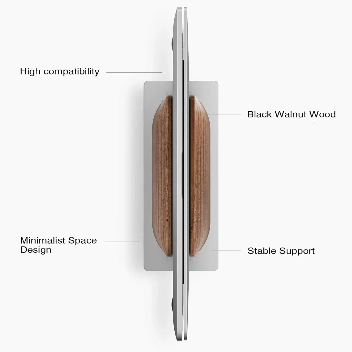 Lecoinpochette support ordinateur vertical bois aluminium