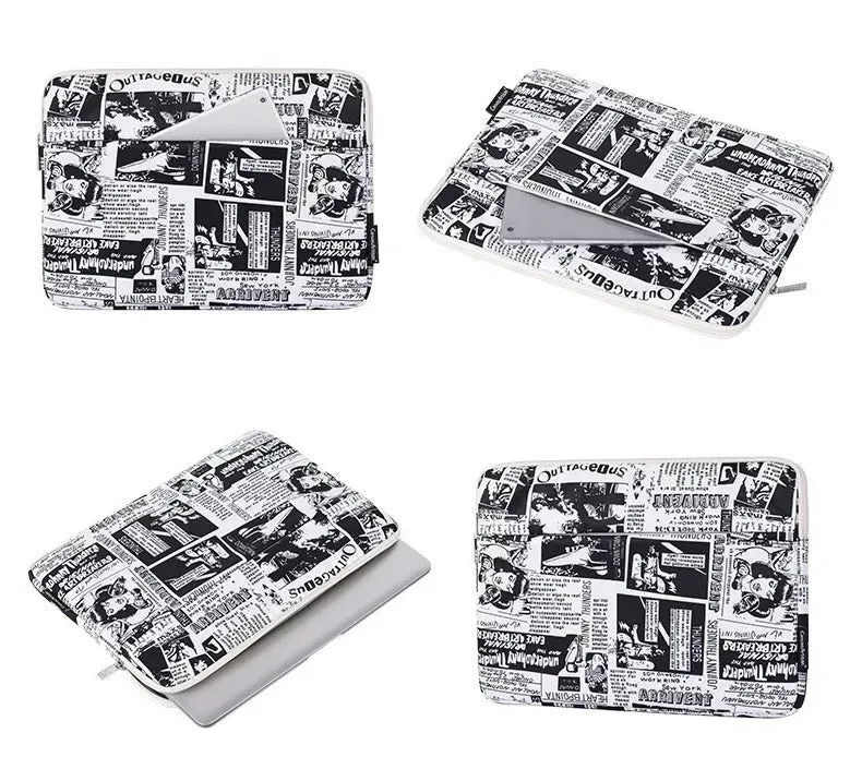 Lecoinpochette Old Journal Housse Ordinateur Rétro Zippée