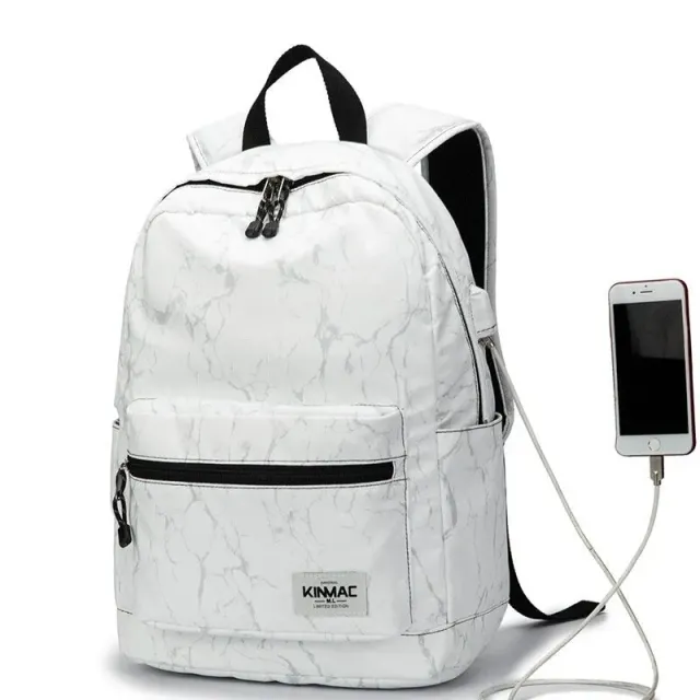 Lecoinpochette Marbre Blanc sac à dos pc 15,6 pouces