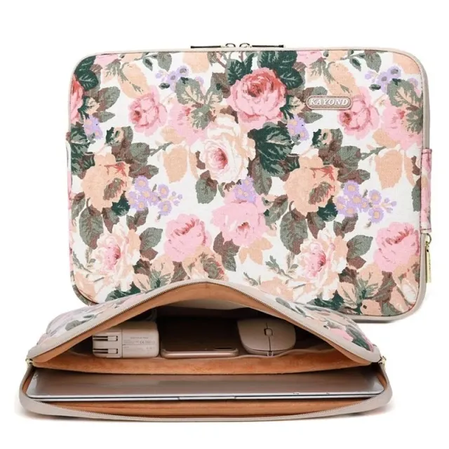 Lecoinpochette Nymphe pochette ordinateur fleurie