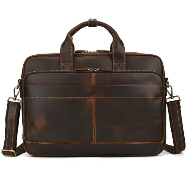 Lecoinpochette Boston sacoche cuir homme marron rembourrée