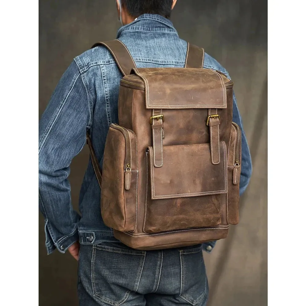 Lecoinpochette Warren sac à dos ordinateur 16 pouces cuir véritable