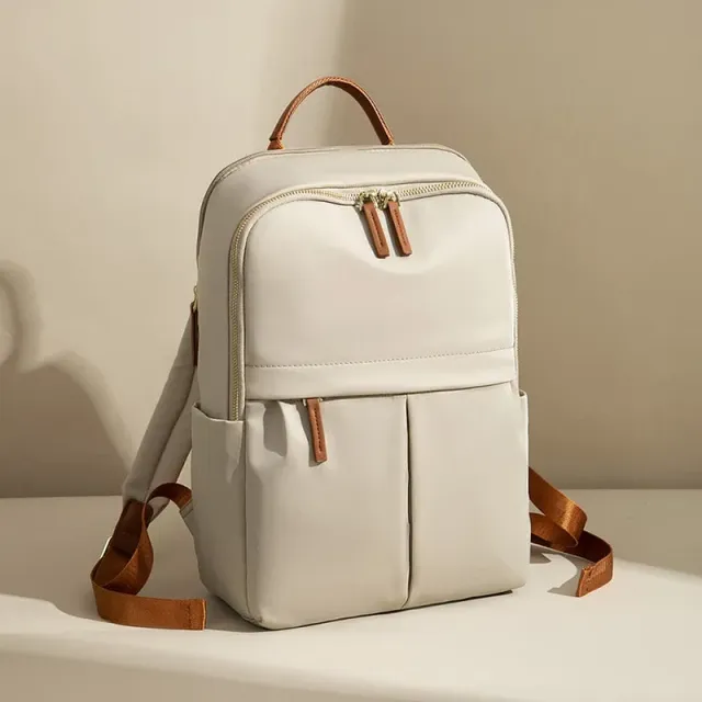 Lecoinpochette Joice sac à dos PC femme beige nude