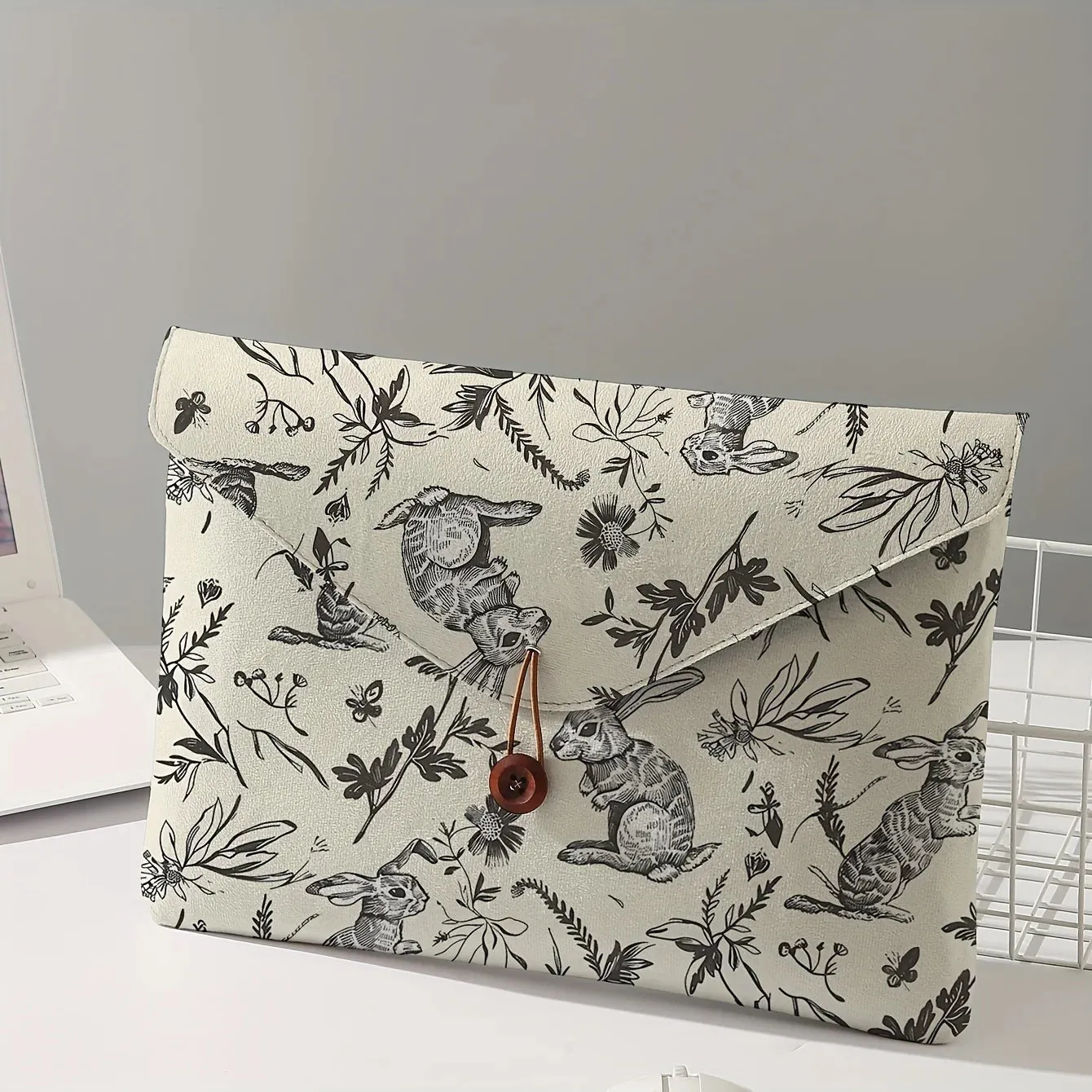 Lecoinpochette Lapinou étui ordinateur 13-14 pouces feutrine léger