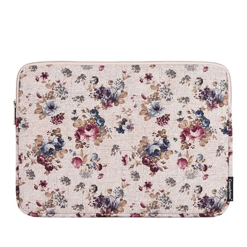 Lecoinpochette Romantic pochette ordinateur fleurie