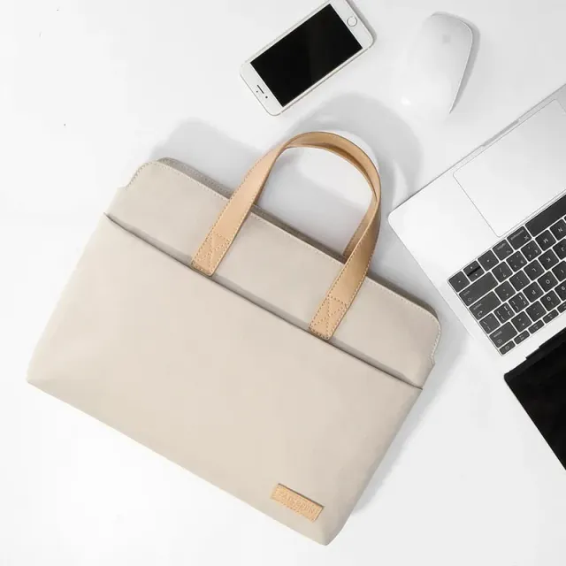 Lecoinpochette Nudie sac ordinateur beige nude