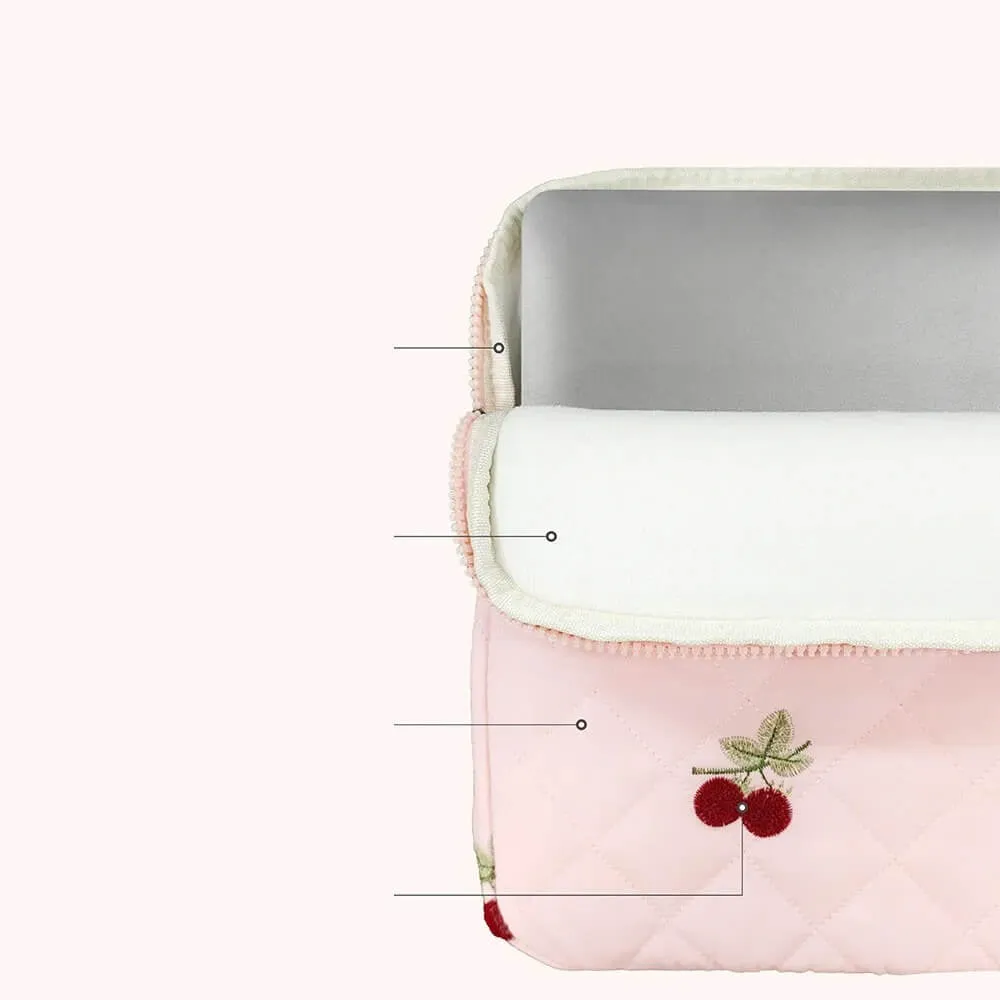 Lecoinpochette Cerise Rose Pochette Ordi Matelassée