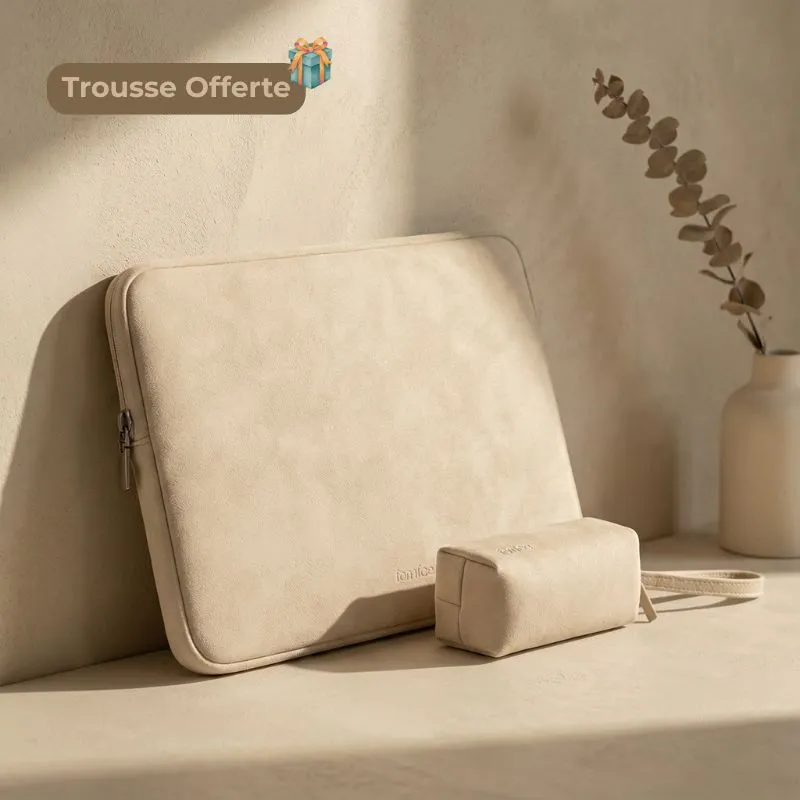 Lecoinpochette Fluffy housse ordinateur daim