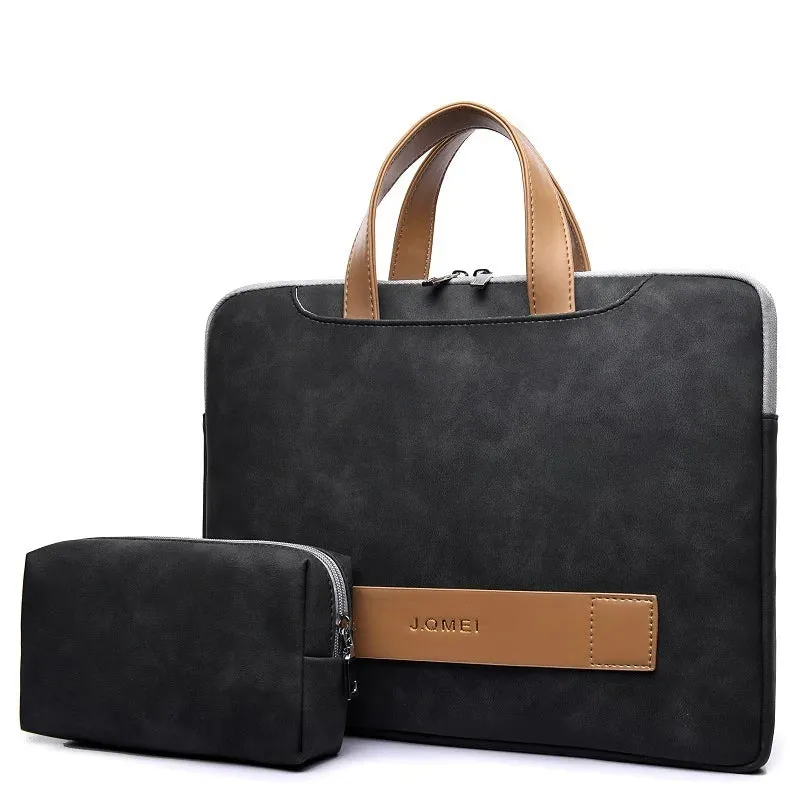Lecoinpochette Malcolm sacoche PC homme simili cuir + trousse
