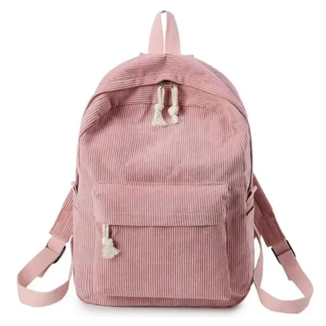 Lecoinpochette Velours Rose sac à dos collège fille 15,6 pouces