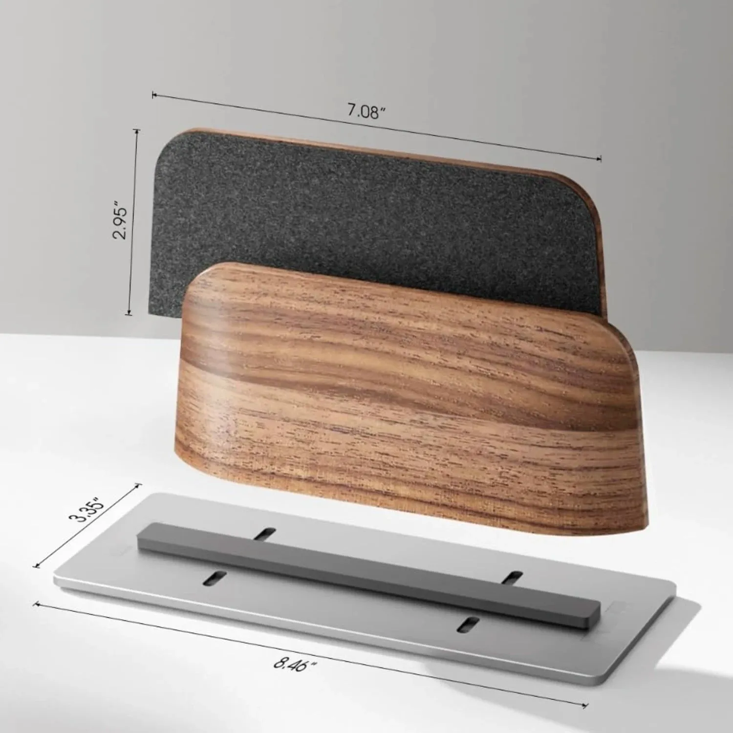 Lecoinpochette support ordinateur vertical bois aluminium
