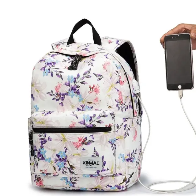 Lecoinpochette Spring sac à dos ordinateur femme fleuri