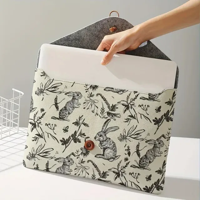 Lecoinpochette Lapinou étui ordinateur 13-14 pouces feutrine léger