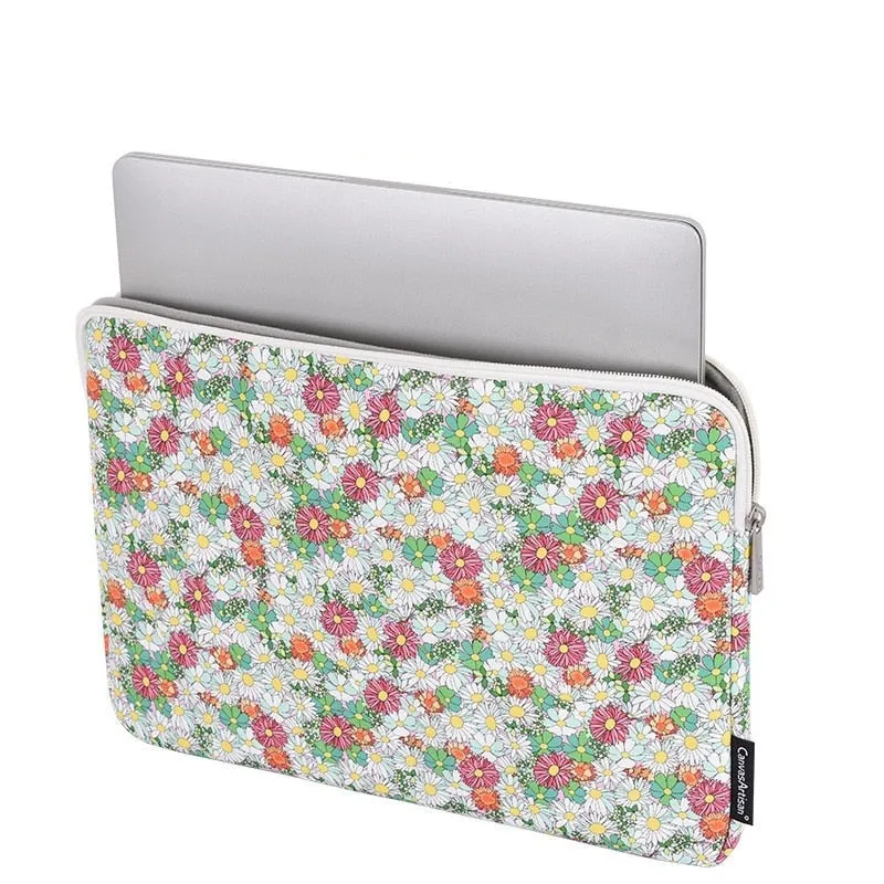 Lecoinpochette Dahlia housse ordinateur fleurie