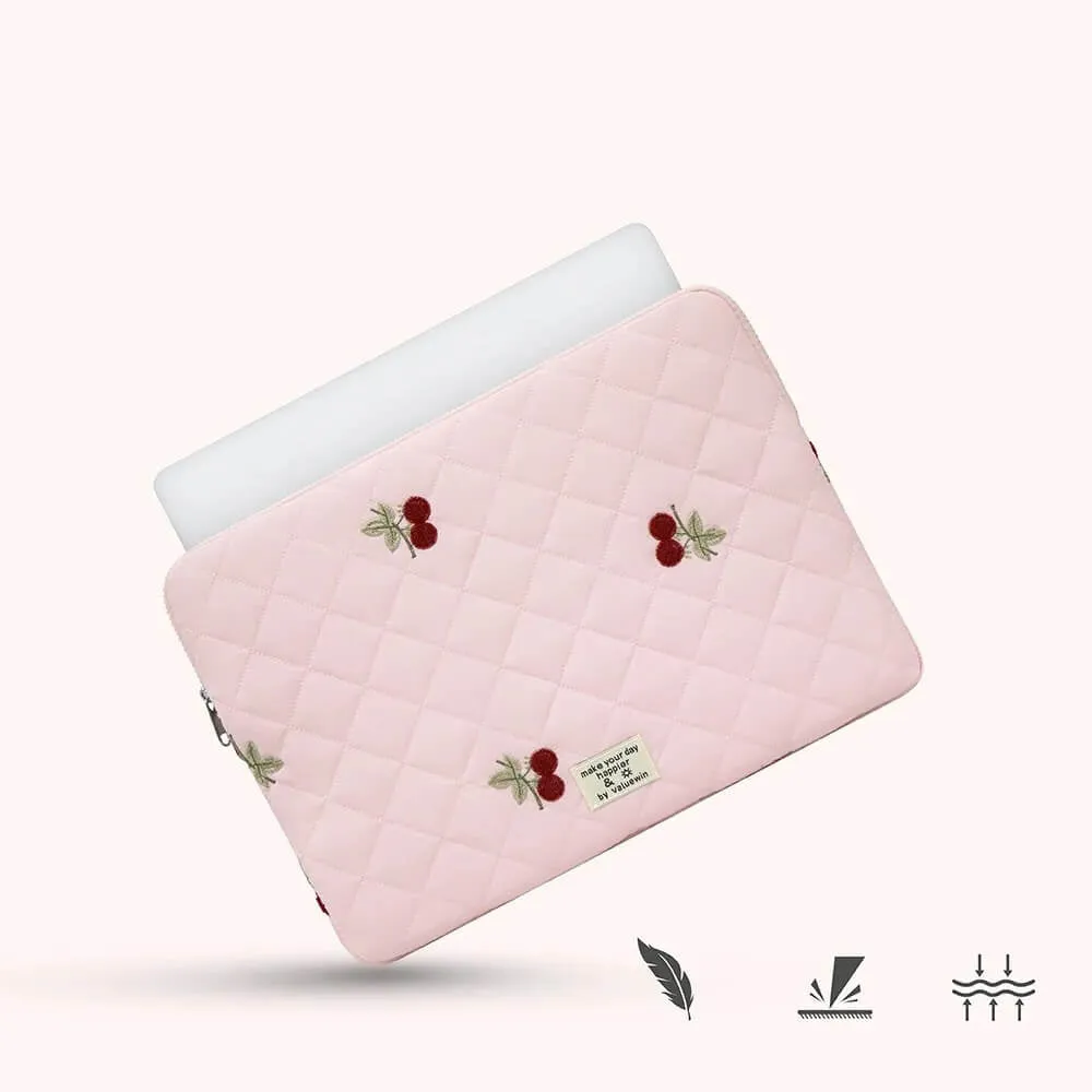 Lecoinpochette Cerise Rose Pochette Ordi Matelassée