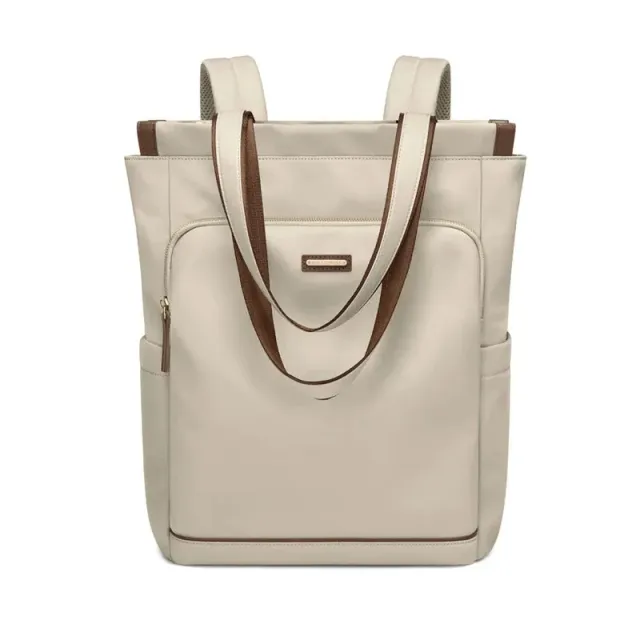 Lecoinpochette Neva sac à dos ordinateur beige 15,6 pouces