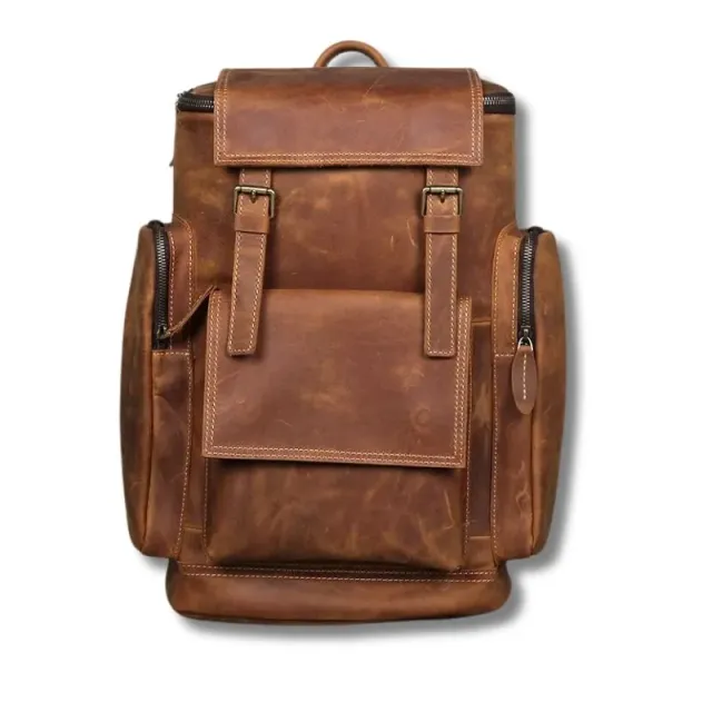 Lecoinpochette Yoko cartable cuir sac à dos 15 pouces