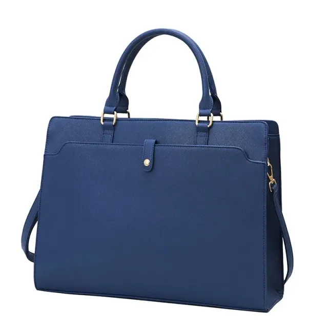 Lecoinpochette Tulsa sac ordinateur femme bleu 15-16 pouces cuir PU
