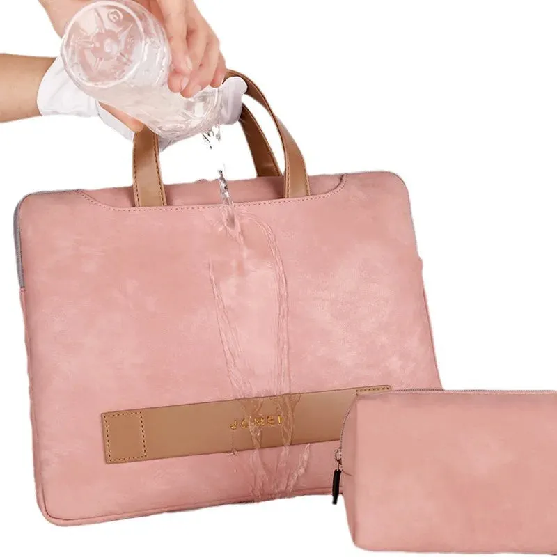 Lecoinpochette Olympe sacoche PC simili cuir + trousse