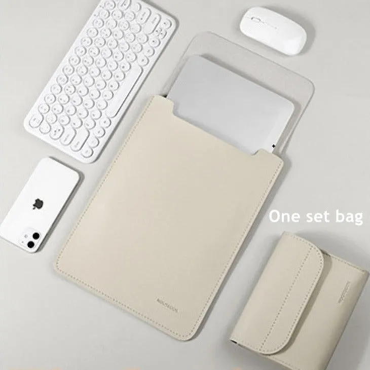 Lecoinpochette Mac Air housse ordinateur beige