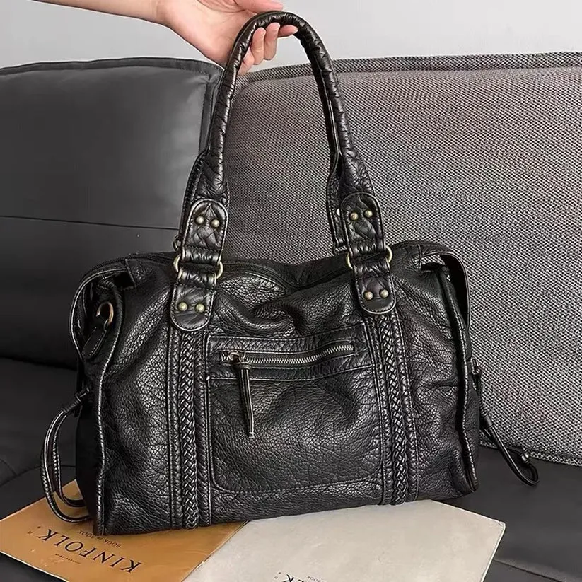Lecoinpochette Maddy sac de cours bronze foncé cuir PU