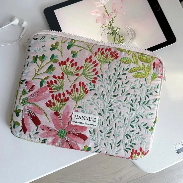 Lecoinpochette Floralis housse ordinateur fleurie