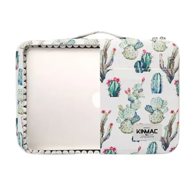 Lecoinpochette Cactus housse ordinateur fleurie matelassée