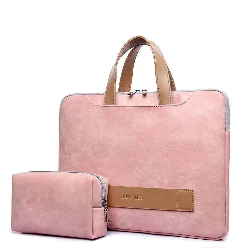 Lecoinpochette Olympe sacoche PC simili cuir + trousse