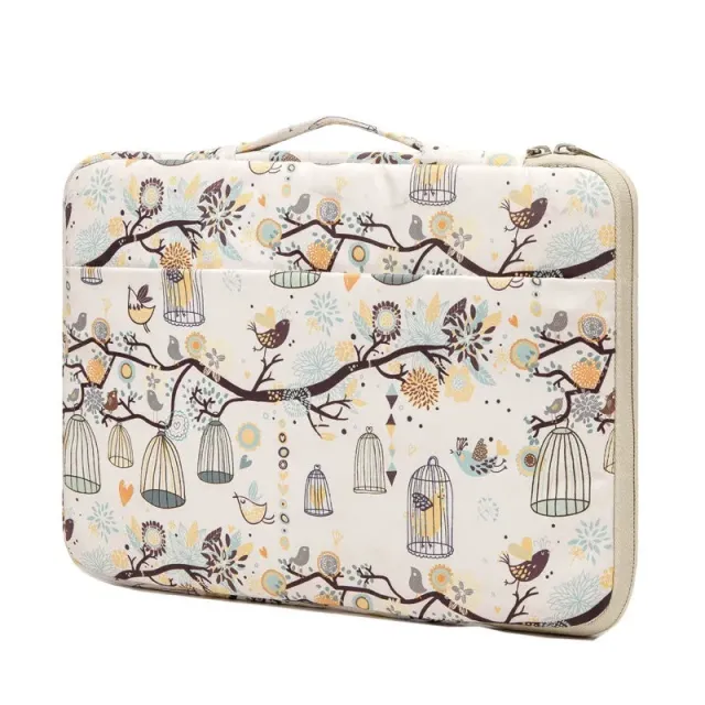 Lecoinpochette Cage à Oiseaux housse PC fleurie imperméable