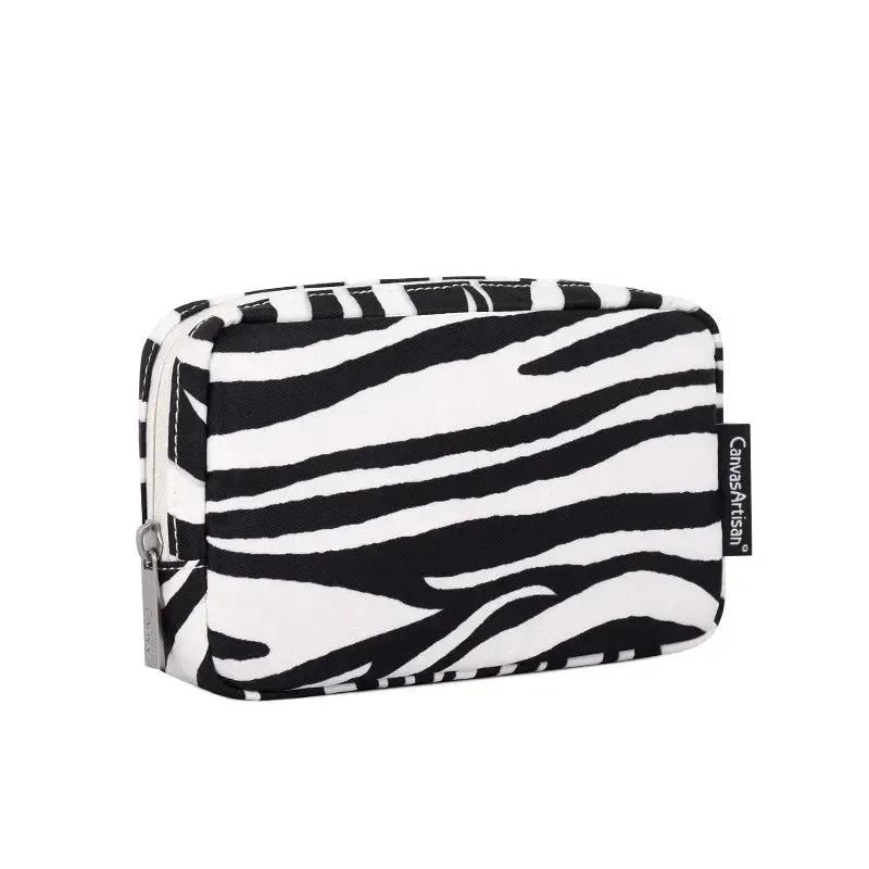 Lecoinpochette Zebra trousse rangement câbles zébrée