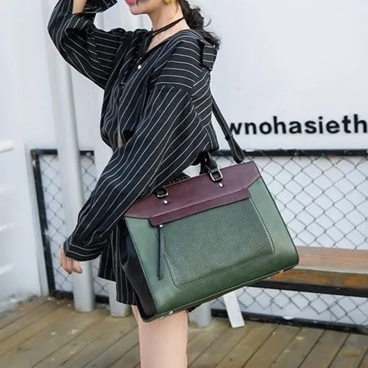 Lecoinpochette Sève sac ordinateur femme kaki bordeaux
