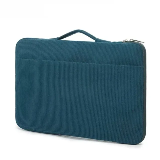 Lecoinpochette Bleu Canard housse ordinateur velours