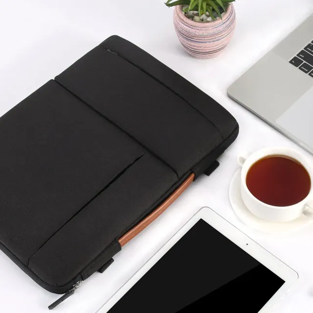 Lecoinpochette sacoche ordinateur noire polyester