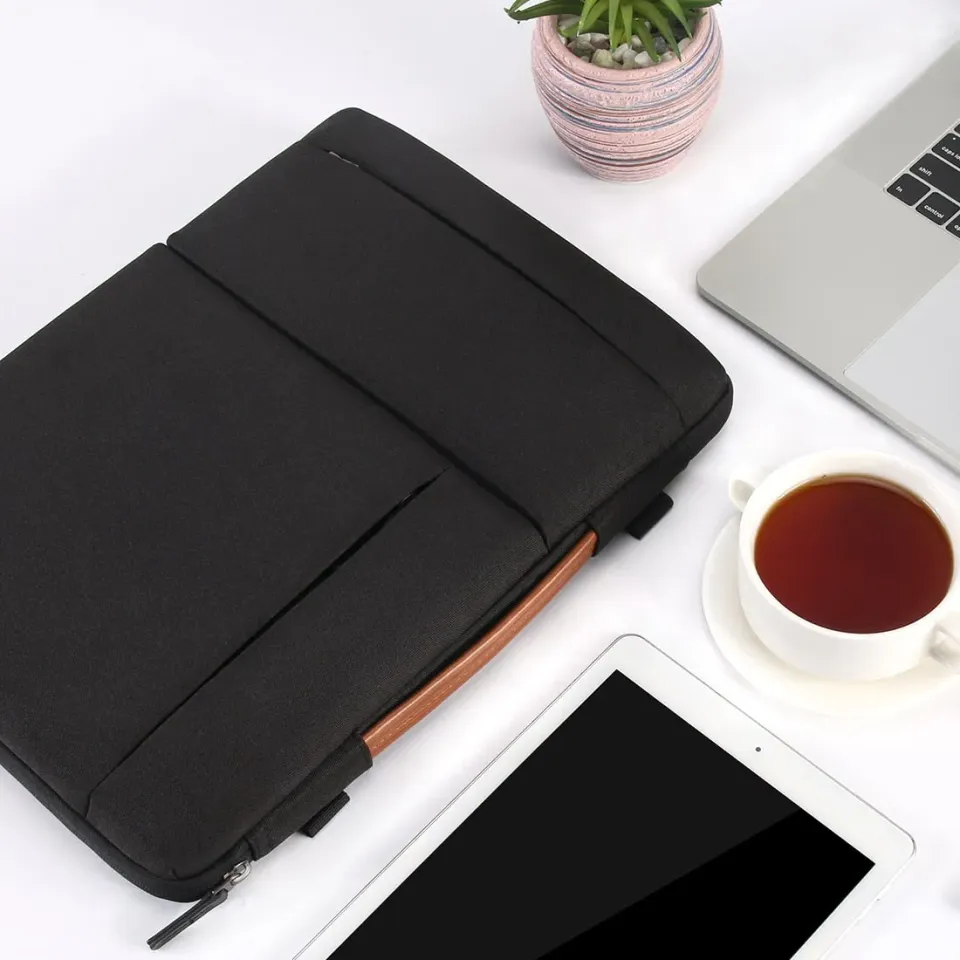 Lecoinpochette sacoche ordinateur noire polyester