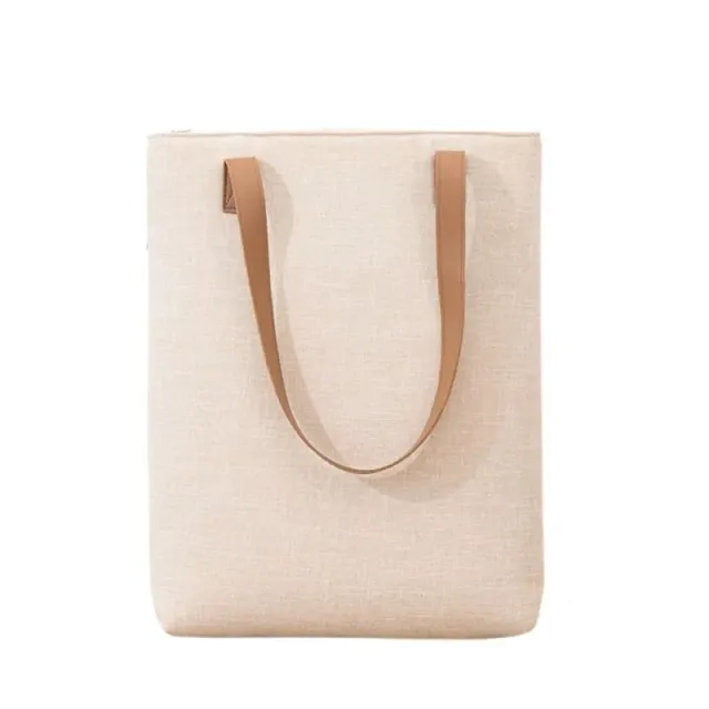 Lecoinpochette Tote Bag ordinateur coton beige