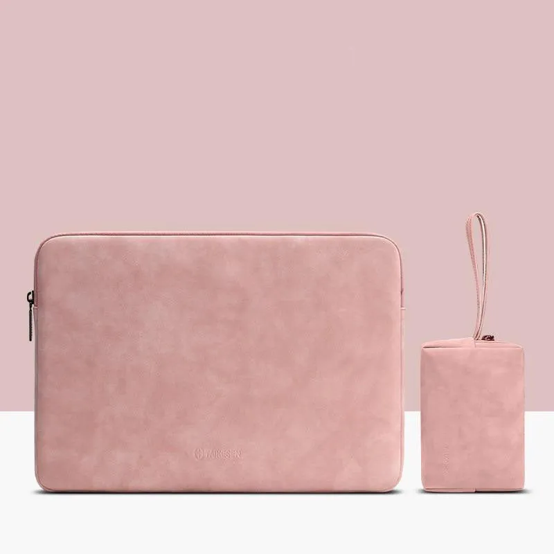 Lecoinpochette Fluffy housse ordinateur daim