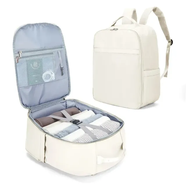 Lecoinpochette Crème sac à dos ordinateur femme travail