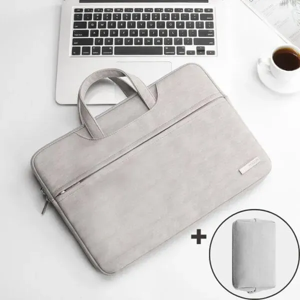 Lecoinpochette Velvet sacoche ordinateur daim