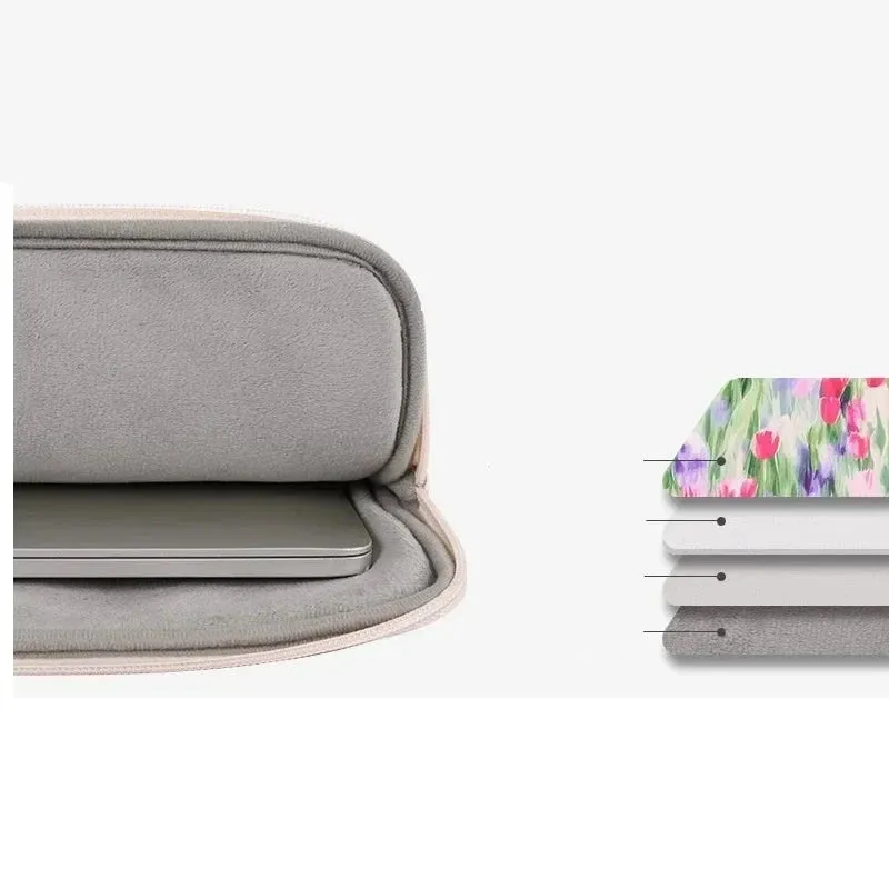 Lecoinpochette Tulipe housse ordinateur fleurie