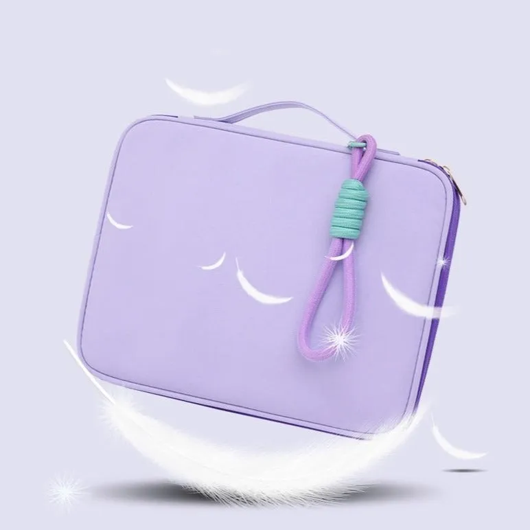 Lecoinpochette MacBook Air pochette ordinateur violet à poignée