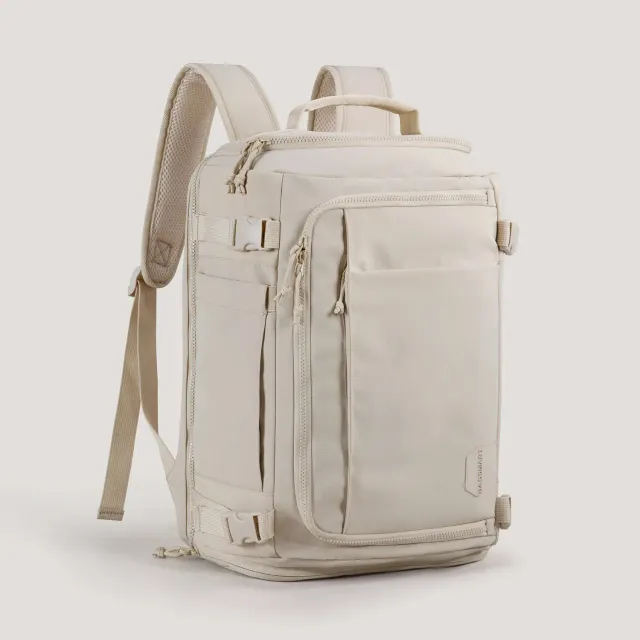 Lecoinpochette Era sac à dos ordinateur 15,6 pouces beige 35L