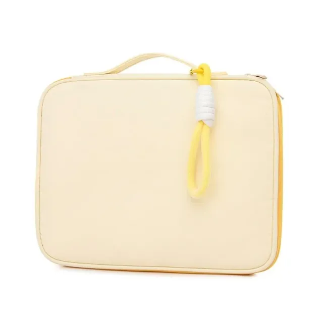 Lecoinpochette Happy pochette MacBook Air jaune pastel