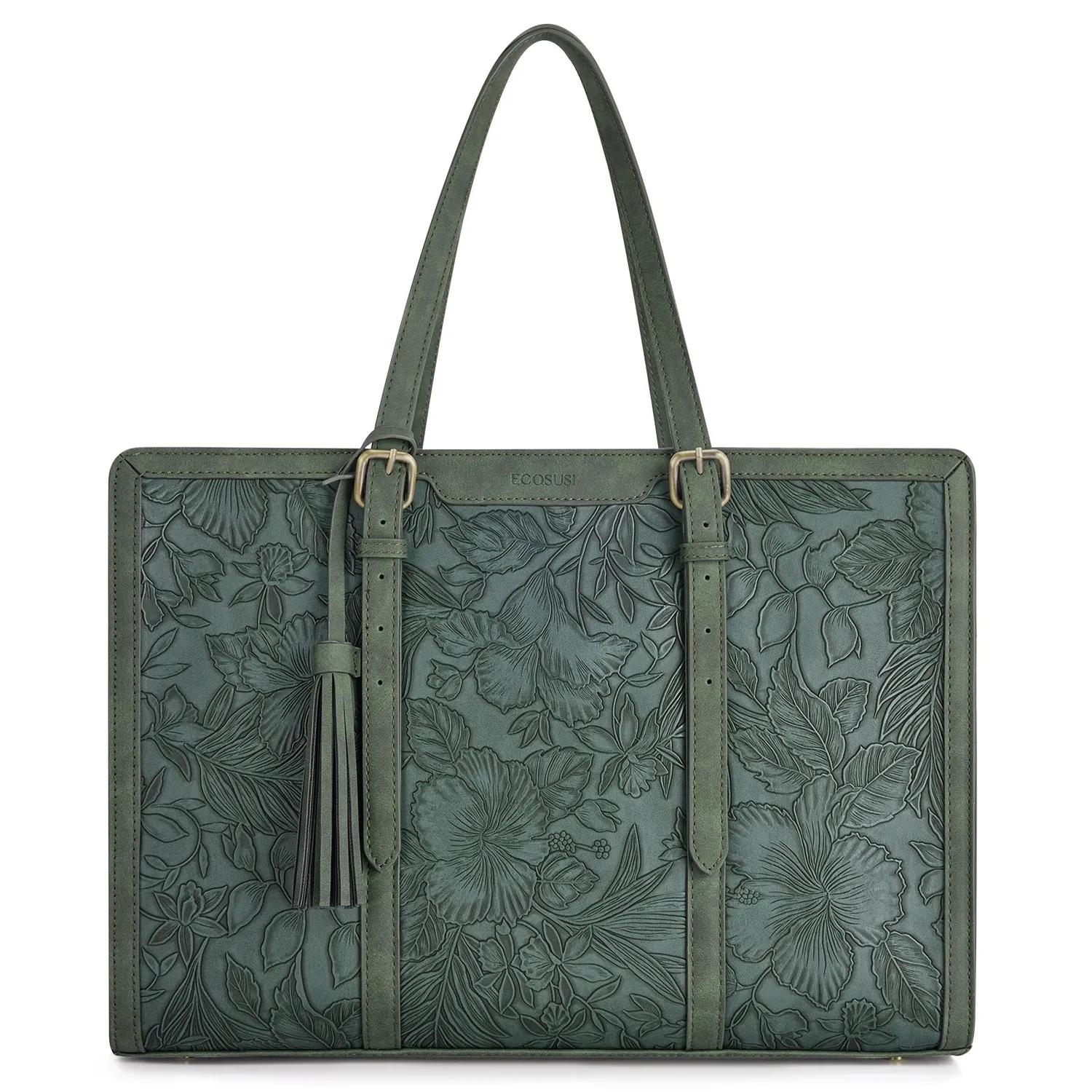 Lecoinpochette Matcha Sac Ordinateur Femme 15,6" Cuir Vegan