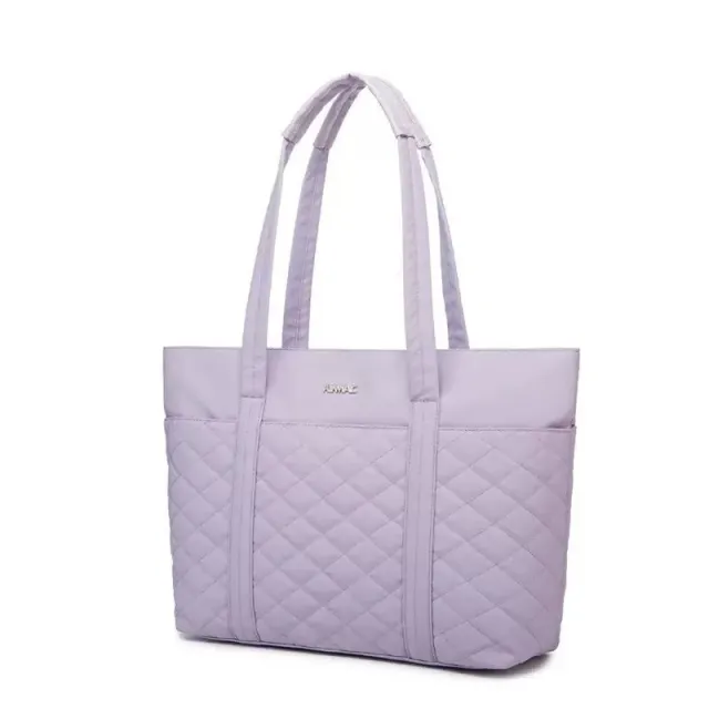 Lecoinpochette Sac Ordinateur Femme 15,6" Violet Matelassé