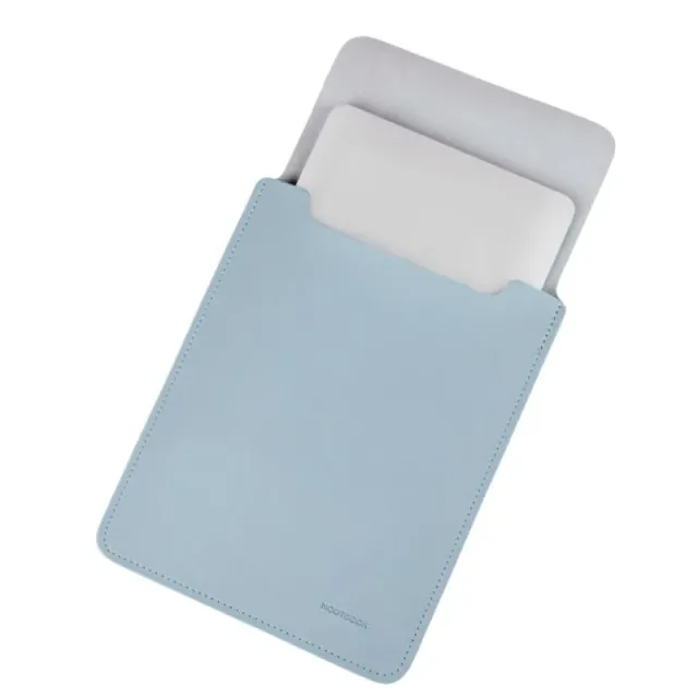 Lecoinpochette housse MacBook cuir PU bleu pastel