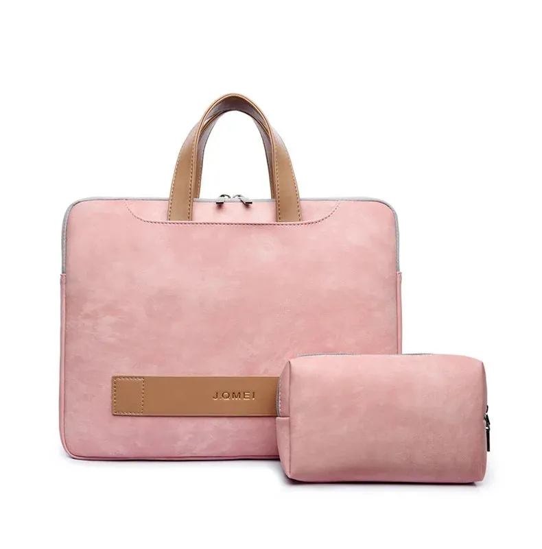 Lecoinpochette Olympe sacoche PC simili cuir + trousse